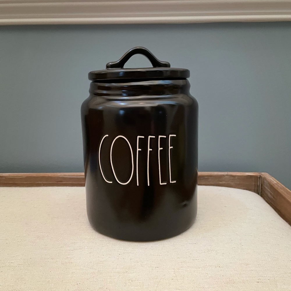 Rae Dunn Coffee Black Canister